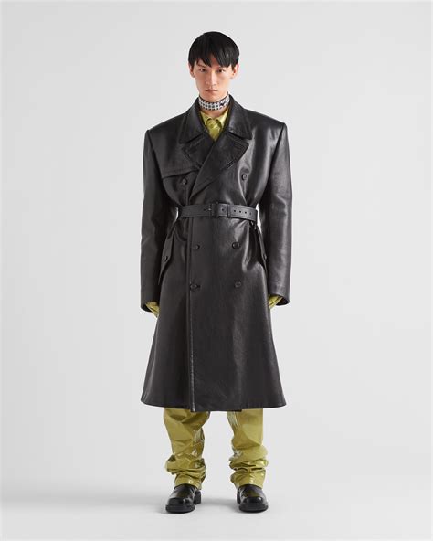 prada double breasted trench coat|prada nylon trench coat.